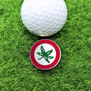 Ohio State University Leaf Decal Golf Ball Marker