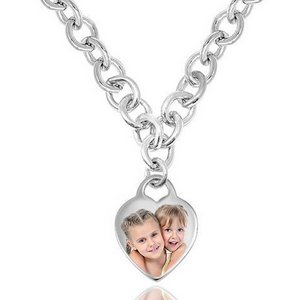 Sterling Silver Tiffany Style Heart Toggle Necklace