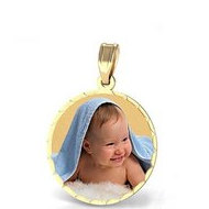 Petite Round w/ diamond cut edge Picture Charm
