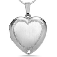 Sterling Silver Heart Picture Locket