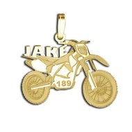 Custom Motorcross Bike Pendant w/ Name & Number
