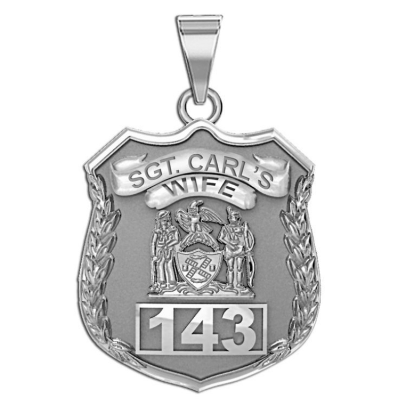 Police wife badge on sale necklace