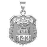 Police Husband Personalized Police Badge with Your Number - PG88804