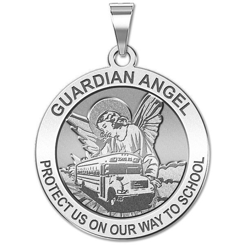 Guardian Angel Zipper Pull - Silver