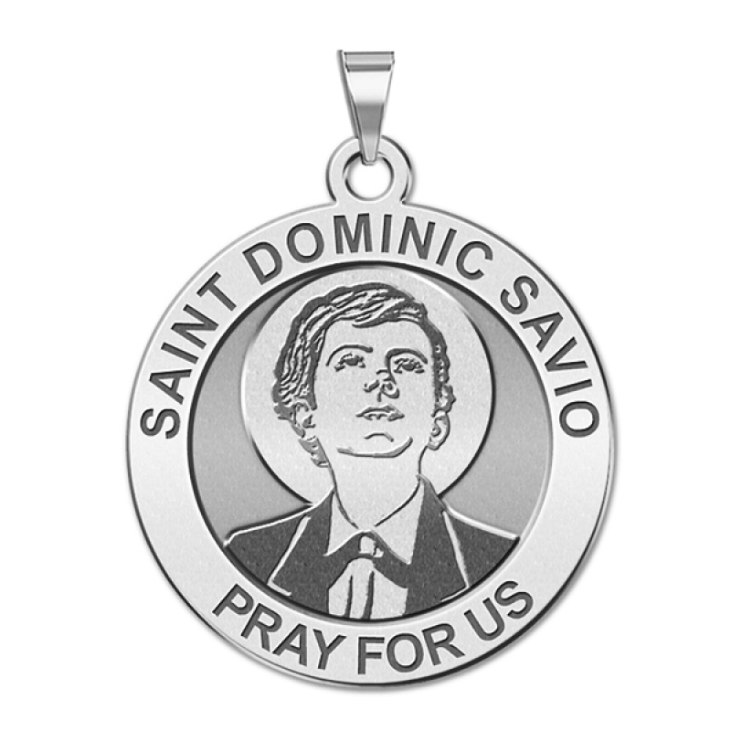 Saint Dominic Savio Round Religious Medal EXCLUSIVE