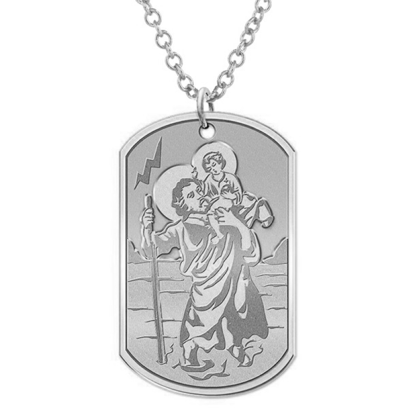 St christopher dog outlet tag