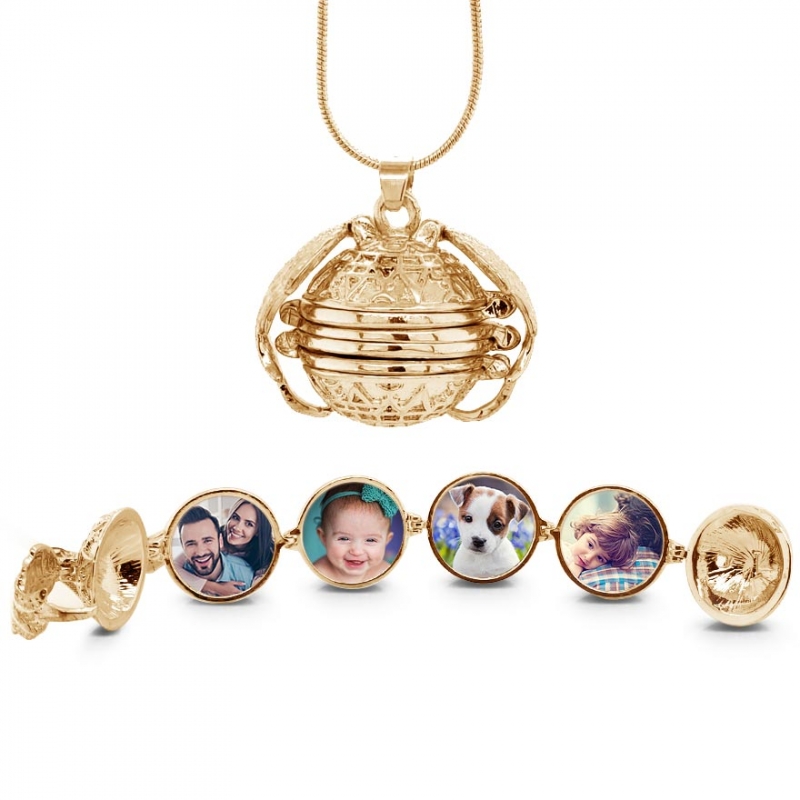 Expanding photo store locket