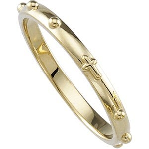 14K Yellow Gold Rosary Ring - 602PG65145