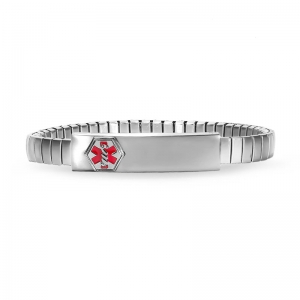 Stainless Steel Women's Medical ID Expansion Bracelet - PGC-31