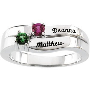 2 Stone Mother's Personalized Ring - PG71419