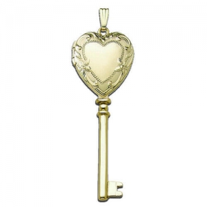 Solid 14K Yellow Gold KEY Locket - PG71635