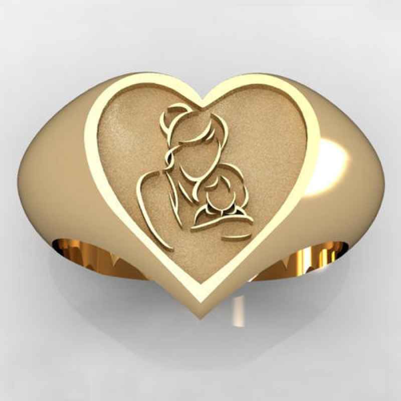 Heart shaped mothers deals ring