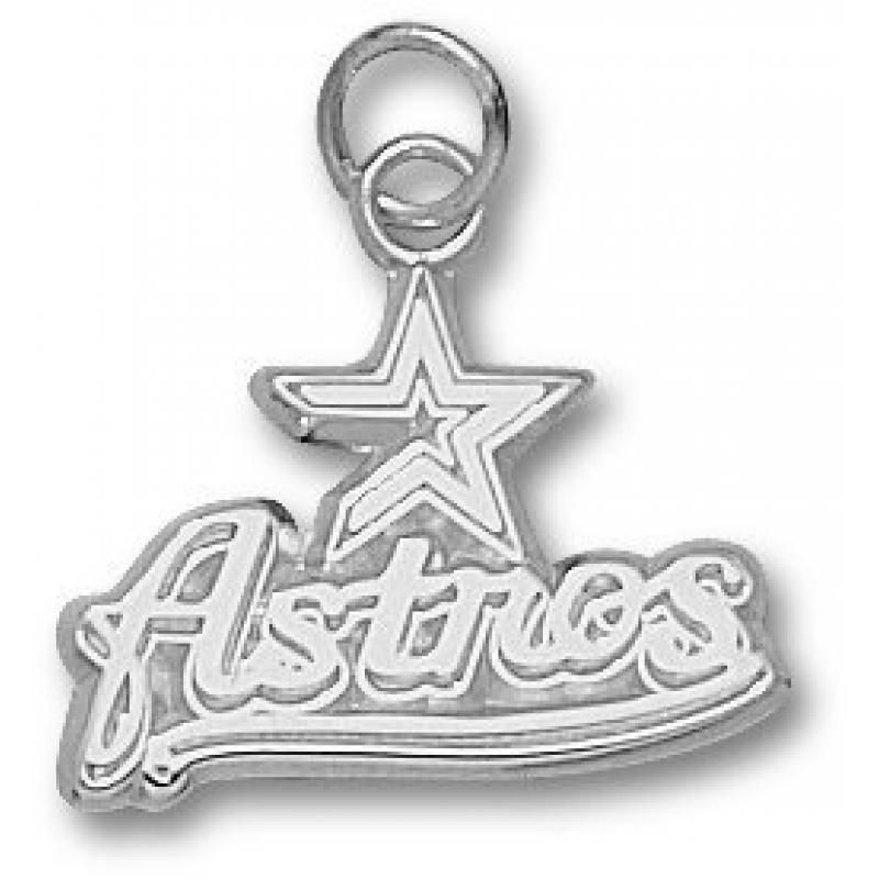 14kt Yellow Gold MLB Houston Astros Pendant Necklace. 18