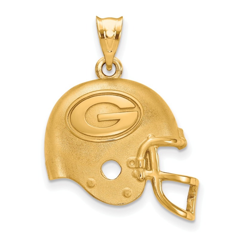 Green Bay Packers Helmet 6 / 8 Medallion Necklace Bling Pendant + Chain  23