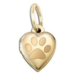 Dog s Paw Print Heart Picture Locket