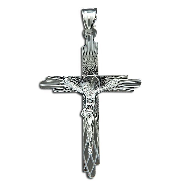 Sterling Silver Crucifix Cross Pendant - PG79197