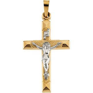 TWO TONE CRUCIFIX PENDANT - PG72376