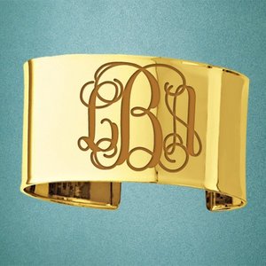 Pre-owned Monogram Yellow Gold Bracelet In Silver