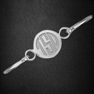 Custom Monogram Bangle Bracelet Sterling Silver – GDS