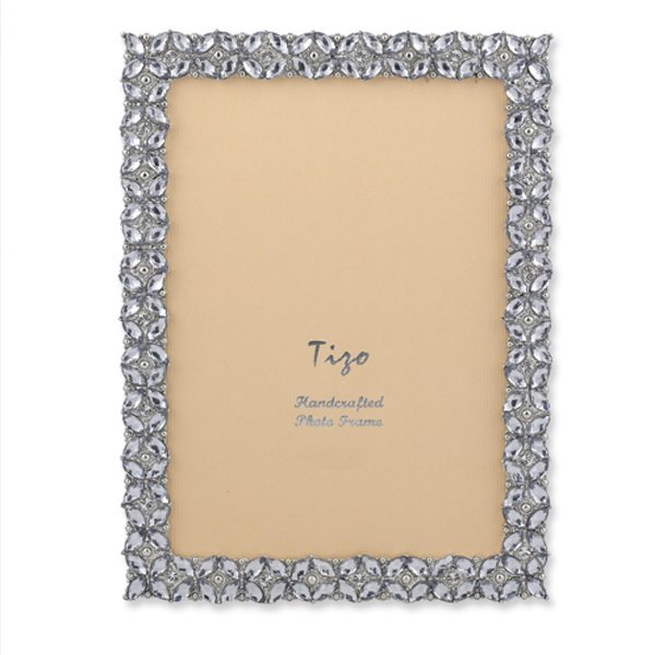 Silver Plated, Jeweled Photo Frame - PG82300