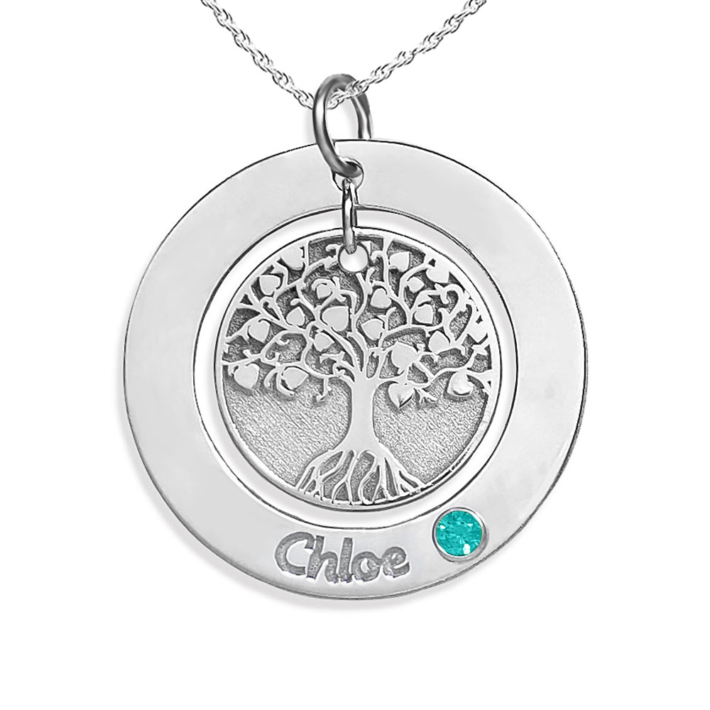 Amazon.com: Family Tree Birthstone Necklace - Personalized Mom or Grandma  Jewelry Gift - Choose Your Chain Length - Up to 9 Birthstones : Handmade  Products