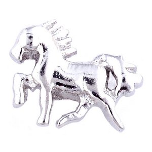 Glass Charm Locket Horse Gallop Charm