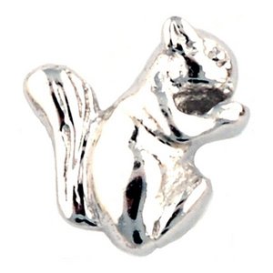 Glass Charm Locket Squirrel Charm