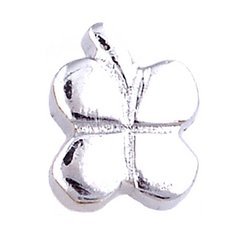 Glass Charm Locket 4 Leaf Clover Charm