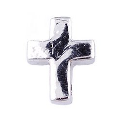 Glass Charm Locket Cross Charm