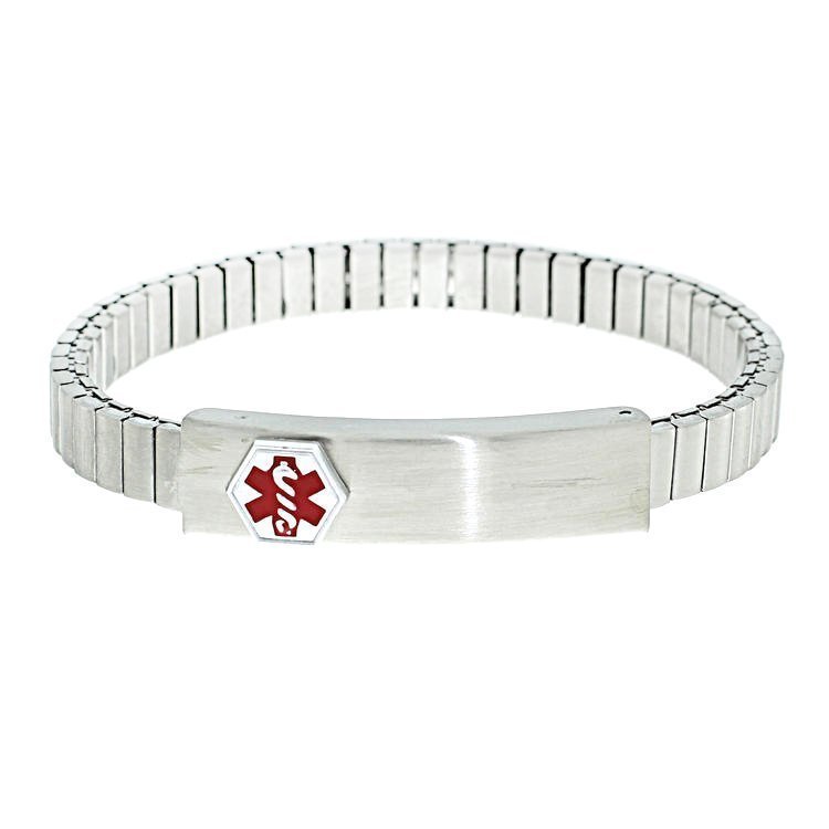Stainless Steel Women's Medical ID Expansion Bracelet - PGC-31