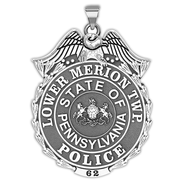 Personalized Lower Merion Township Police Badge With Your Number - PG100785