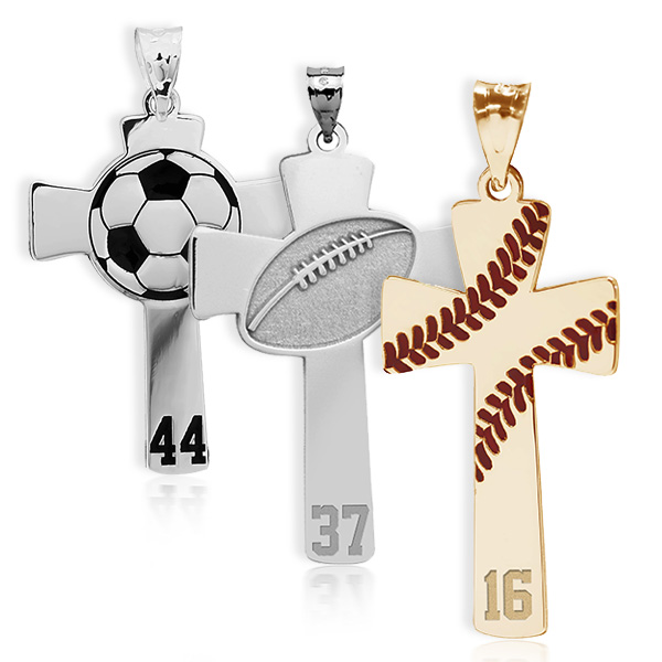 soccer cross necklace