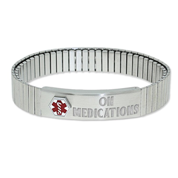 Stainless Steel On Medications Men's Expansion Bracelet - PG89110