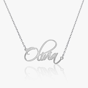 Dainty Script Name Necklace with chain