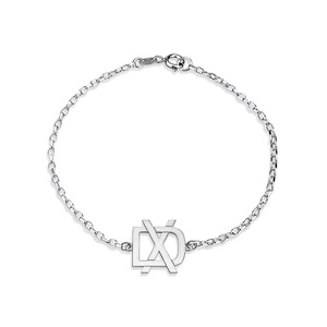Exclusive Monogram Overlapping Initial  Bracelet w  Chain Extender
