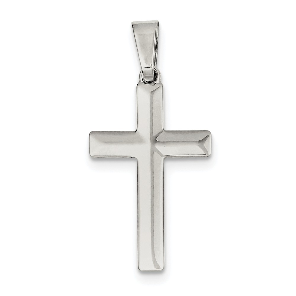 Sterling Silver Polished Cross Pendant - PG95186
