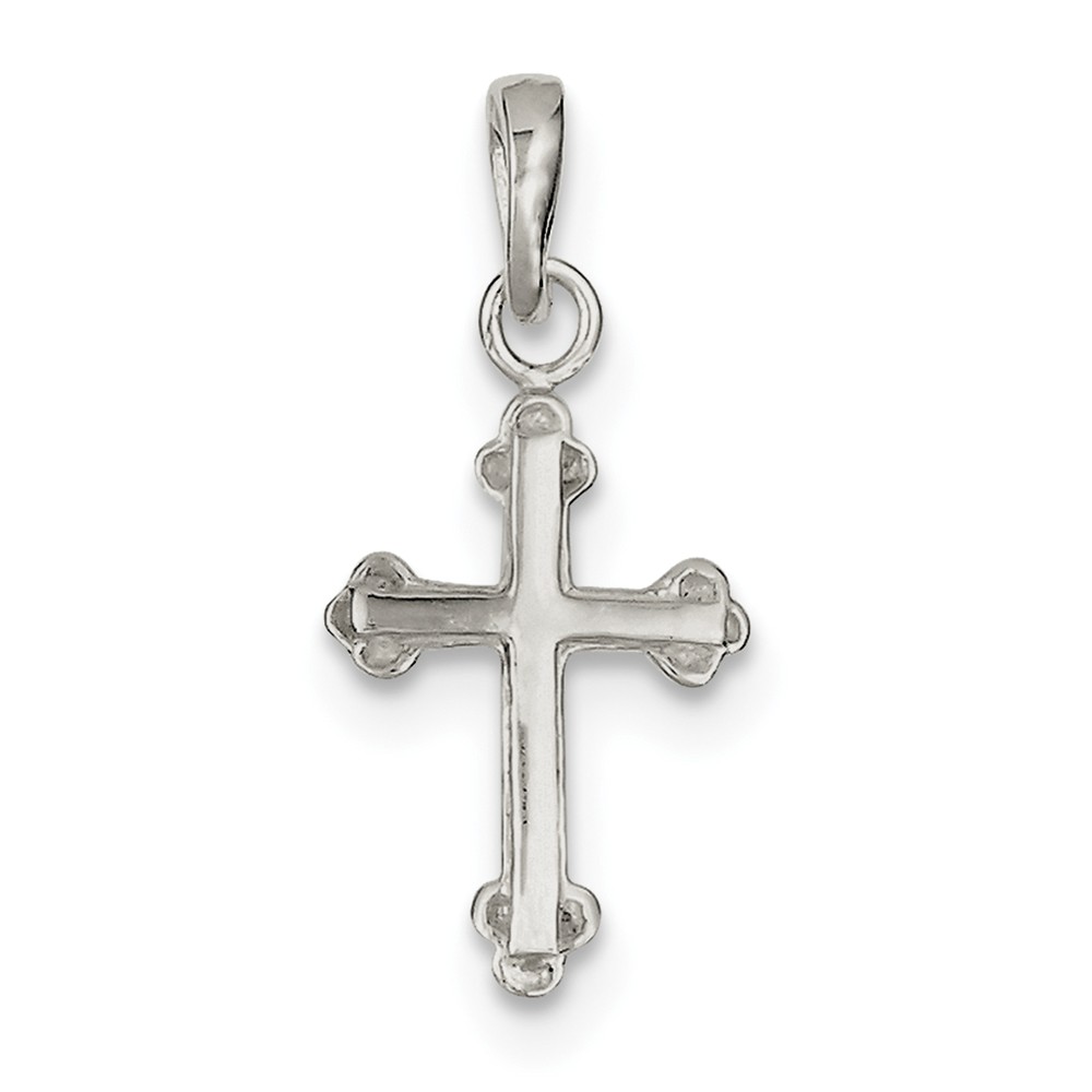 Sterling Silver Budded Cross Pendant - PG95158
