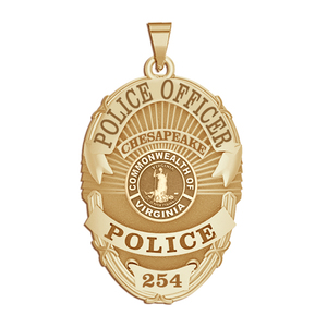 Personalized Chesapeake Virginia Police Badge with Your Rank and Number ...