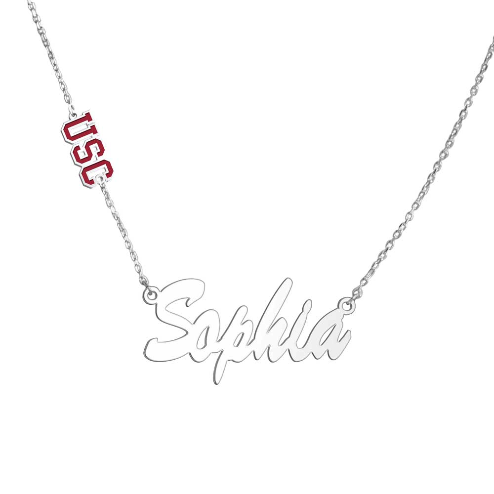 Custom Enamel Name Necklace