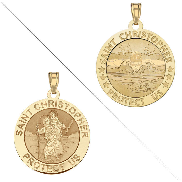 Swimmer (male) - Saint Christopher Doubledside Sports Medal - PG82504