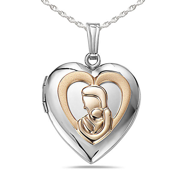 mother and child heart pendant