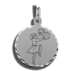 Cheerleading Charm Black   White