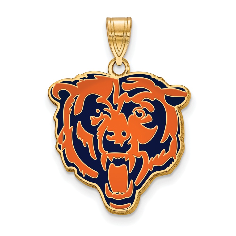 Chicago Bears Large Enamel Pendant w/ Necklace