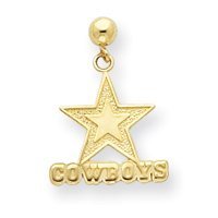 14kt White Gold NFL Dallas Cowboys Extra Small Stud Earrings