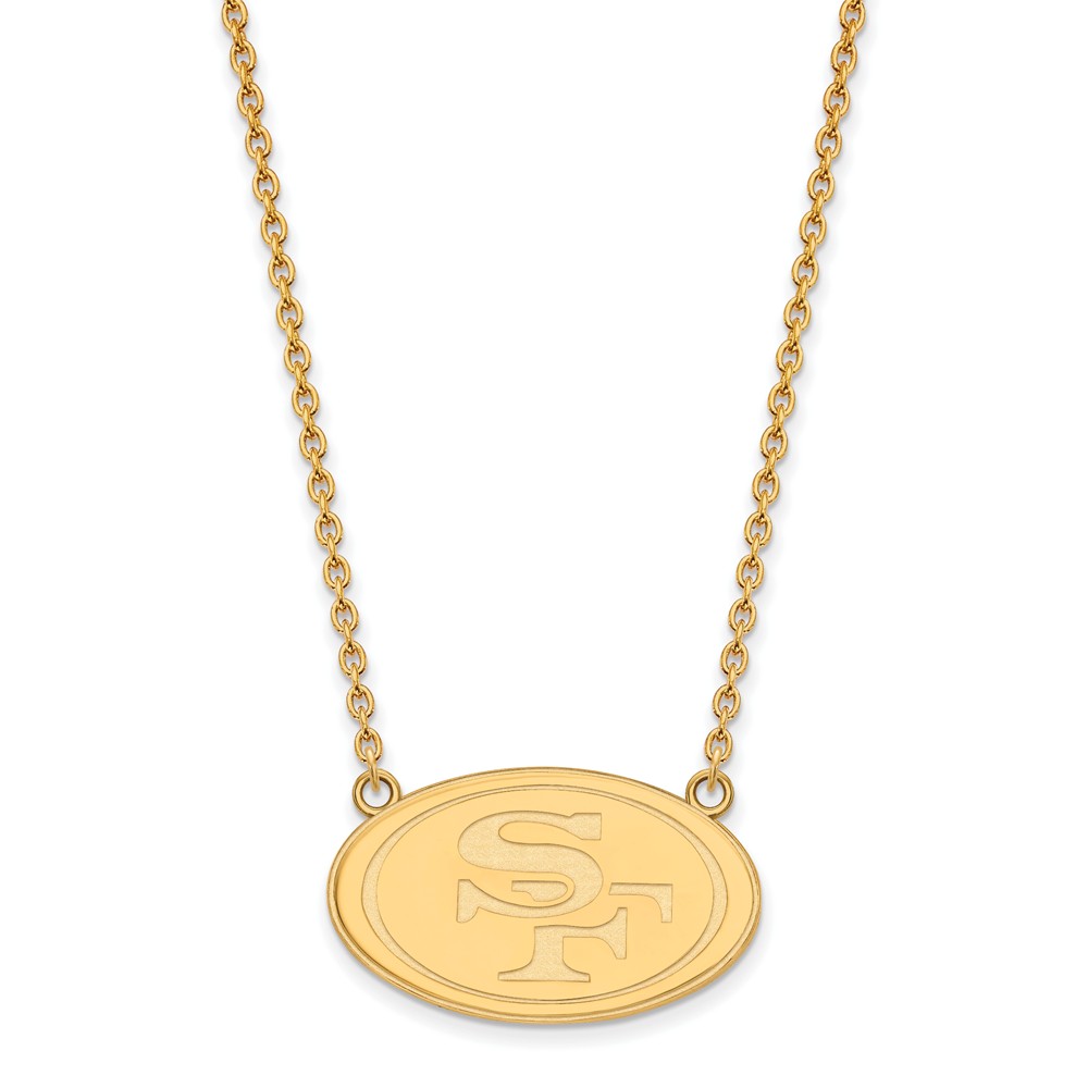Kay True Fans San Francisco 49ers 1/20 CT. T.W. Diamond Vertical Football  Necklace in Sterling Silver | CoolSprings Galleria