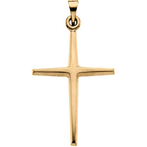 14K White Or Yellow Gold Cross Pendant