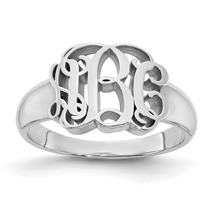 Personalized Monogram Ring - Any Initials Custom Made Jewelry - Gift For  Mom 925 Sterling Silver R50