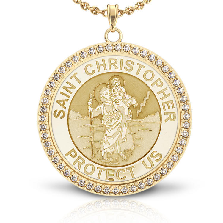 Stay Safe Personalised Silver St Christopher Necklace By Scarlett Off The  Map Jewellery | St christopher necklace, Map jewelry, Disc necklace