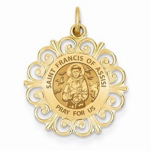 Saint Francis Of Assisi Medals | Pictures on Gold