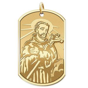 Saint Francis of Assisi Dog tag Religious Medal 